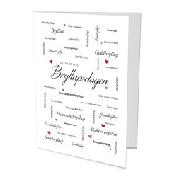 Dbl. kort, bryllupsdage