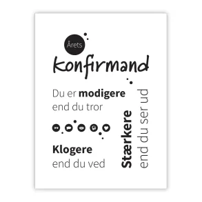 Konfirmand, modig - sort