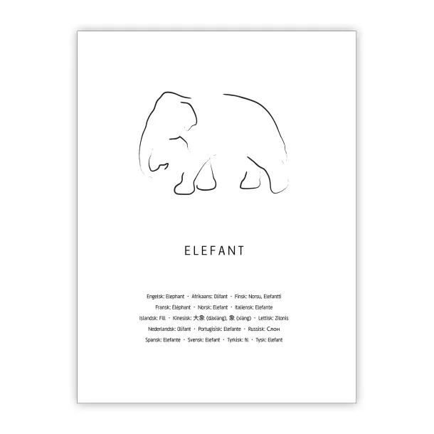 Elefant, streg