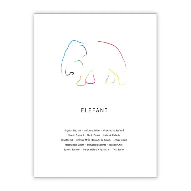Elefant, farvestreg