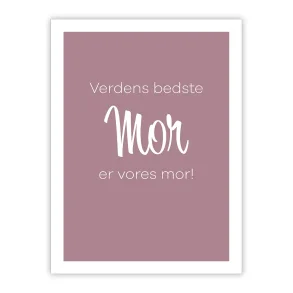 Verdens bedste mor - vores mor - ramme