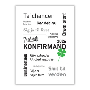 Konfirmand wordle med NAVN