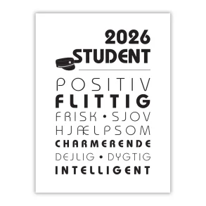 Student ordliste, sort